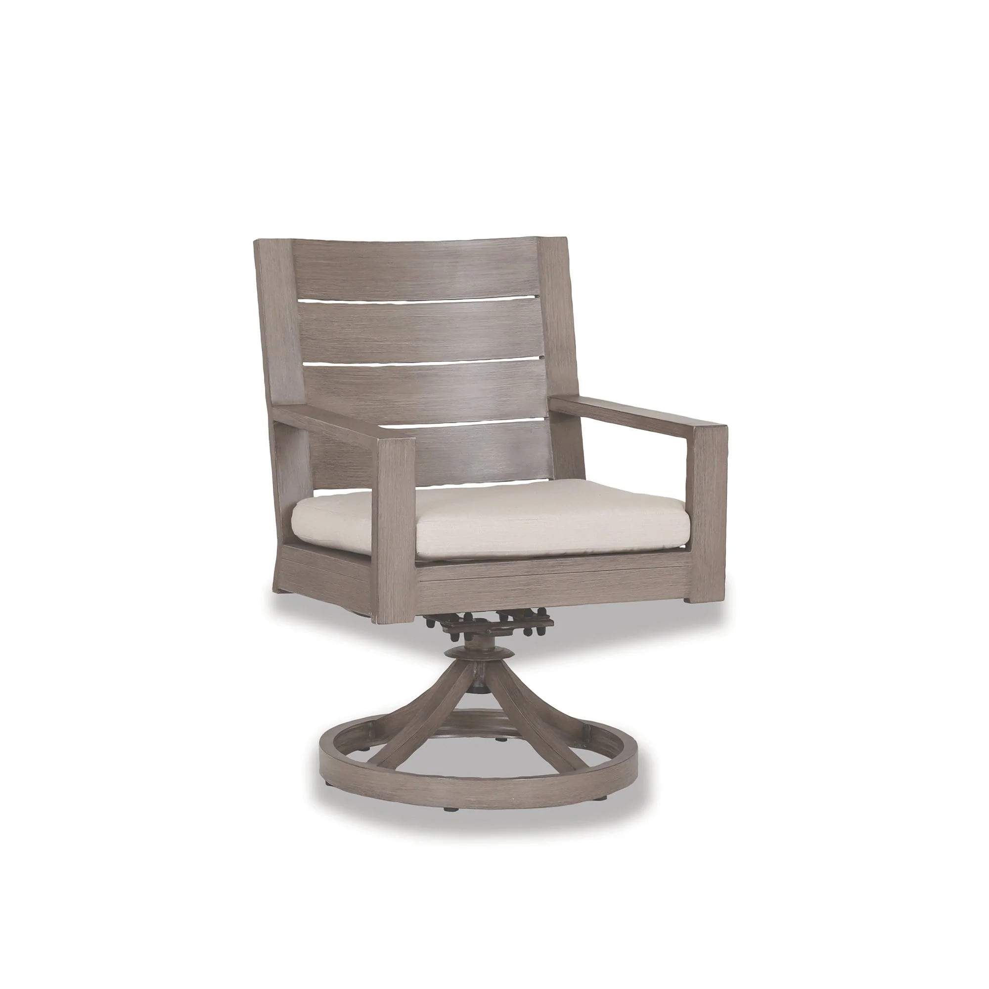 Sunset West Laguna Swivel Rocker Dining Chair | SW3501-11-FLAX-STKIT